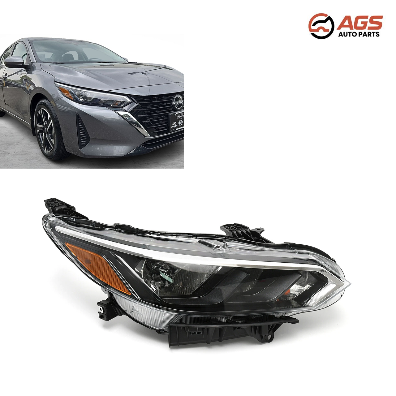 NISSAN SENTRA 2024-2025 - RT HEADLAMP ASSY COMPOSITE (S|S Plus|SV; Halogen)