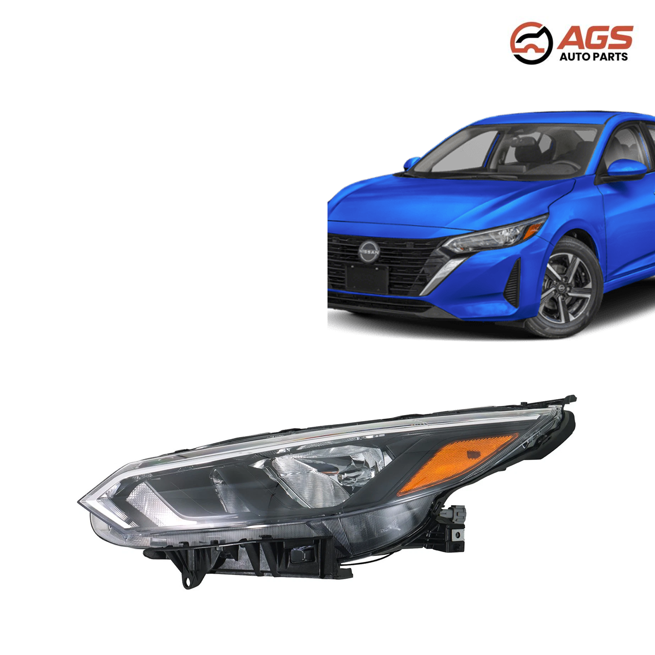 NISSAN SENTRA 2024-2025 - LT HEADLAMP ASSY COMPOSITE (S|S Plus|SV; Halogen)