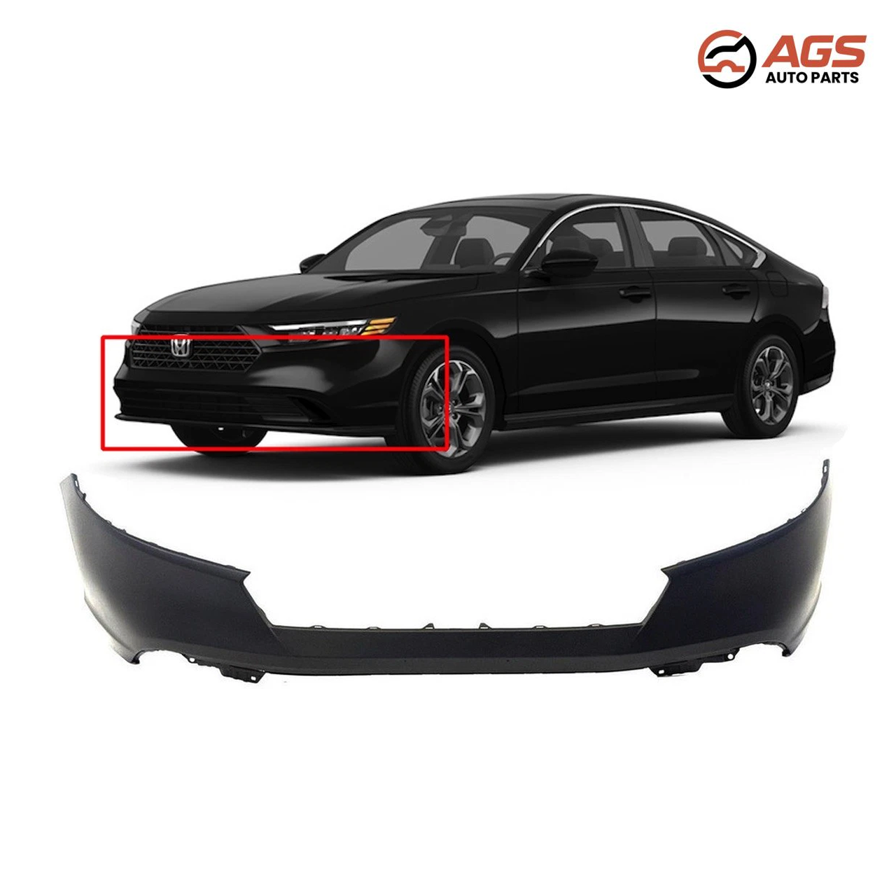 HONDA ACCORD 2023-2025 - FRONT BUMPER COVER (EX|LX; w/o Parking Sensors; prime)
