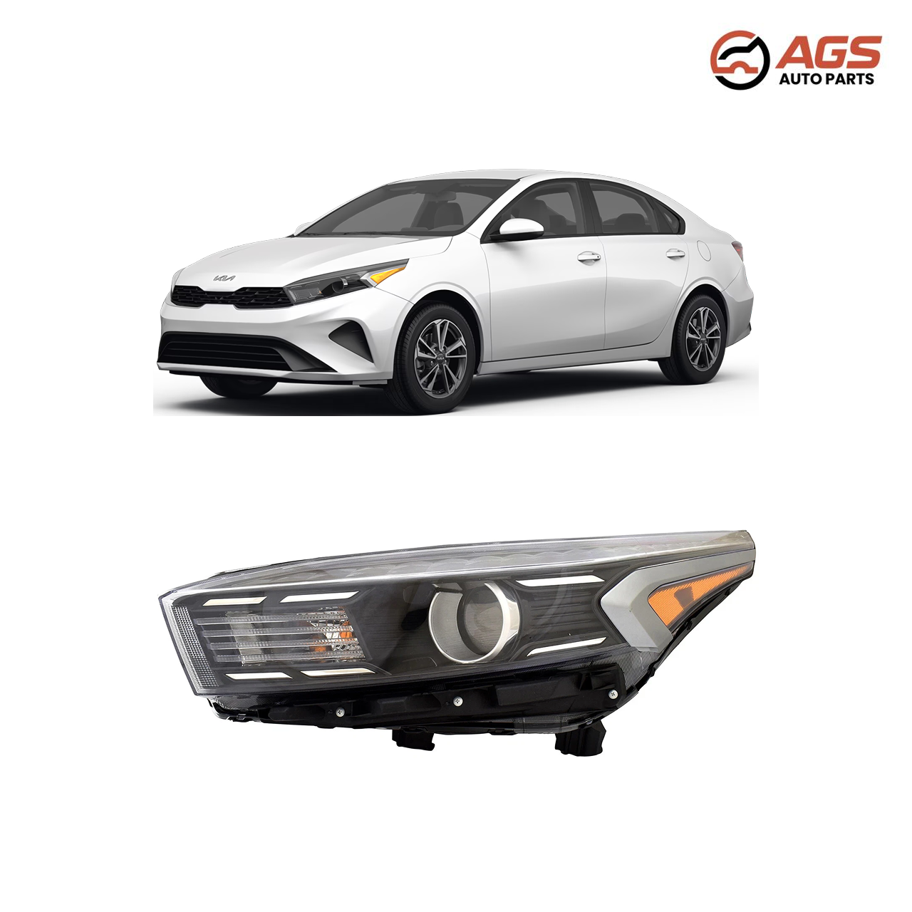 KIA FORTE 2022-2024 - LT HEADLAMP ASSY COMPOSITE (FE|LXS; Halogen)