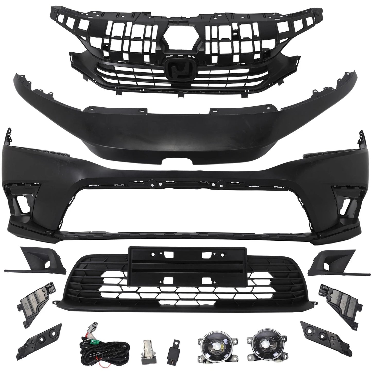 HONDA CIVIC 2022-2024 - FRONT BUMPER COVER (KIT) (Sedan; prime)