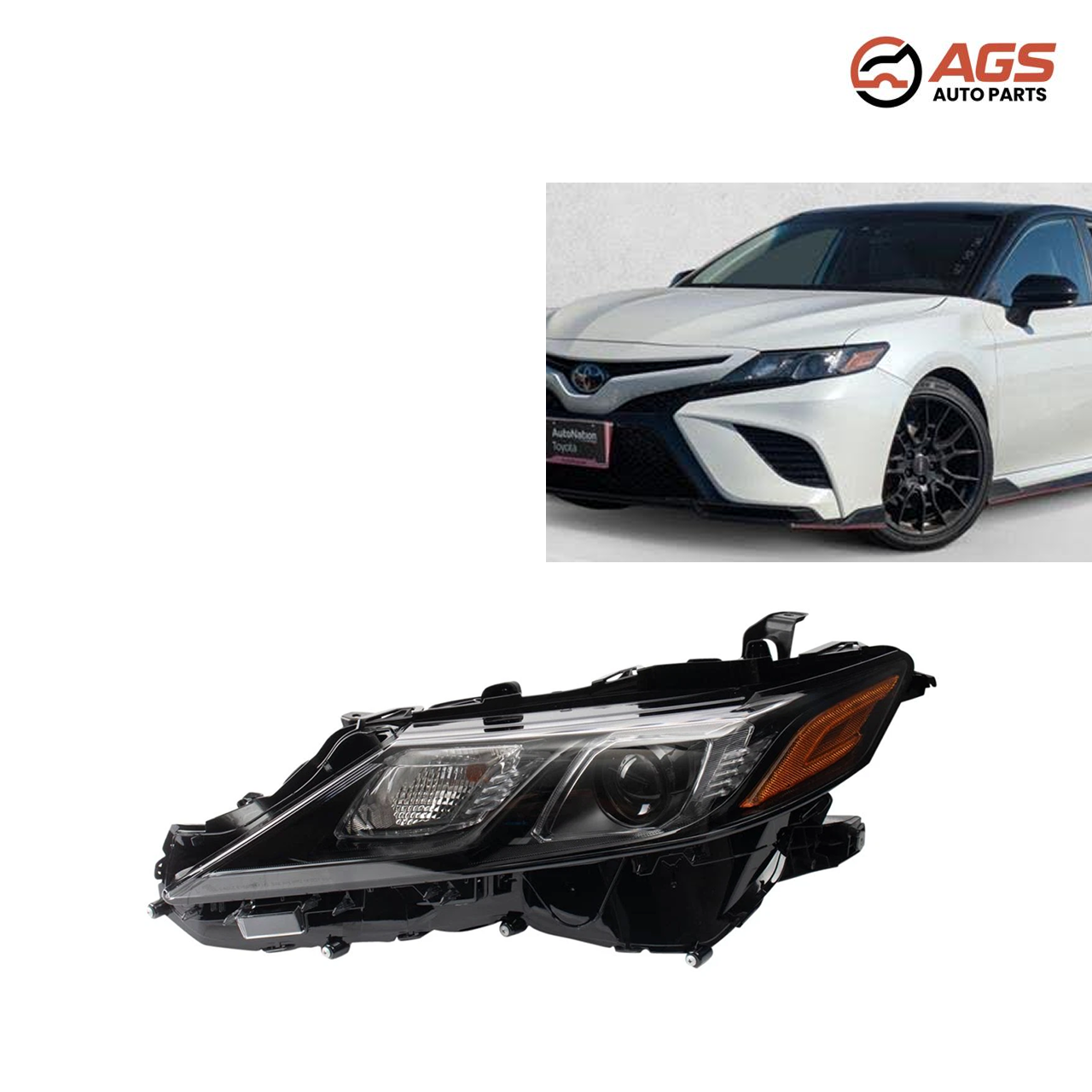 TOYOTA CAMRY 2018-2024 - LT HEADLAMP ASSY COMPOSITE (TRD; w/o LED Signal Lamp; North America Built)