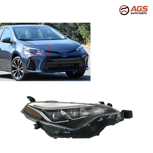 TOYOTA COROLLA 2017-2019 - RT HEADLAMP ASSY COMPOSITE (SE|XLE|XSE; Multi-LED; w/LED Accent)