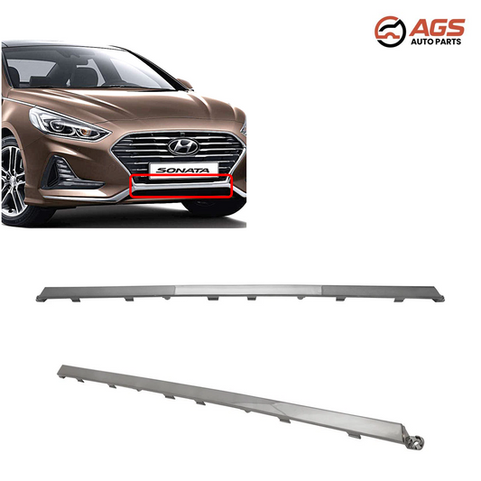 HYUNDAI SONATA 2018-2019 - FRONT BUMPER MOLDING (Limited 2.0T|Sport|Sport 2.0T; Center Trim; Chrome)
