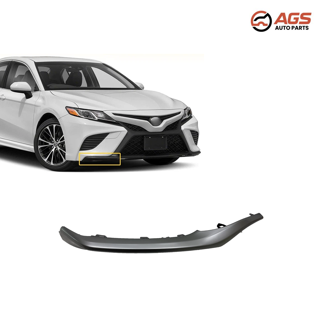 TOYOTA CAMRY 2021-2024 - RT FRONT BUMPER MOLDING (XSE; w/o TRD Pkg; Lower)