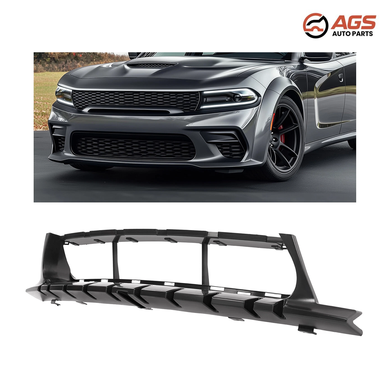 DODGE CHARGER 2015-2023 - FRONT BUMPER GRILLE (w/Hood Scoop; w/o Wide Body Option; Surround)