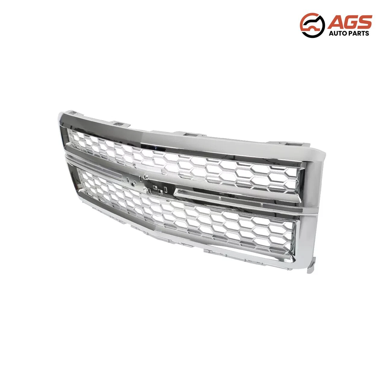 CHEVROLET SILVERADO 1500 2014-2015 - GRILLE ASSY (LS|LT|LTZ|W/T; w/Rally Pkg; w/o Z71 Pkg; Chrome Mesh/Chrome Surround)